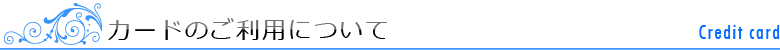 クレジットカードのご利用について